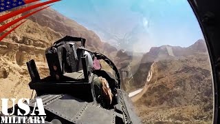 F15戦闘機・低空飛行で渓谷攻め コックピット映像  F15 Fighter Jet Lowlevel Canyon Flying Cockpit View [upl. by Tucky]