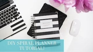 How to Make Your Own Spiral Planner  DIY Tutorial [upl. by Hilel]