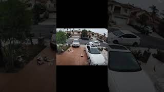 OMG 😱 Honda CRV Driver Jumps the Curb and Destroys Driveway Pillars [upl. by Rusell]