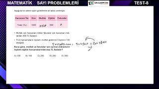 Sayı Problemleri Test 8 Soru 1 [upl. by Esalb406]