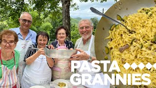 Pasta Grandpas join the Grannies in friendly pasta competition  Pasta Grannies [upl. by Nyrmac]