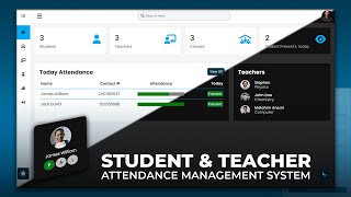 Student  School Attendance System with HTML CSS JavaScript Ajax amp PHP [upl. by Namrac]