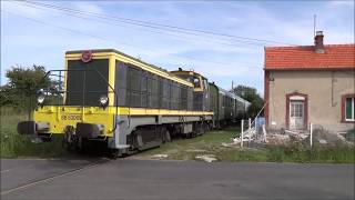 Des trains entre BarnevilleCarteret et Portbail Le train du Cotentin de lATCM [upl. by Idnew425]