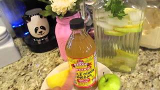 Braggs  Apple Cider Vinegar Detox Water Recipe  aSimplysimpleLife [upl. by Inaffit]