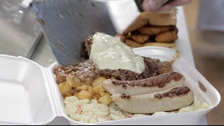 Its called a Garbage Plate and it hits the spot [upl. by Llerej]