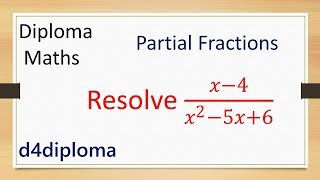 Diploma  Maths 1  Partial Fractions  Part 1 [upl. by Foote]