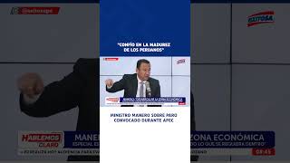 🔴🔵Ministro Manero sobre paro en días de APEC quotConfío en la madurez de los peruanosquot [upl. by Ellerrad936]