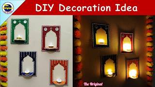 Diwali Decoration  Tea Light Candle Holder  Jharokha Wall Hanging  Jharokha wall decor Diy Decor [upl. by Tnemelc43]