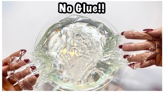 How To Make Super Easy No Glue Clear Slime Under 5 Minutes [upl. by Siskind256]