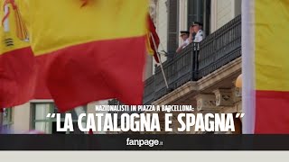 A Barcellona sfilano i nazionalisti contrari allindipendenza quotLa Spagna unita non sarà mai sconfit [upl. by Ellehsem]