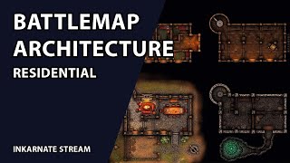 Battlemap Architecture Residential  Inkarnate Stream [upl. by Suaeddaht]