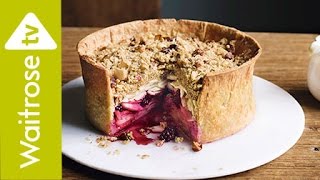 Apple And Blackberry Crumble Pie  Waitrose [upl. by Marvel577]