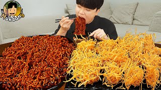 ASMR MUKBANG 직접 만든 양념 치킨먹방 튀김만두 짜파게티 레시피 amp 먹방 FRIED CHICKEN AND BLACK BEAN NOODLES EATING SOUND [upl. by Gibert636]