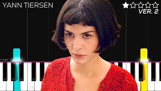 Amélie  Comptine d’un autre été  Yann Tiersen  EASY Piano Tutorial [upl. by Harvard]