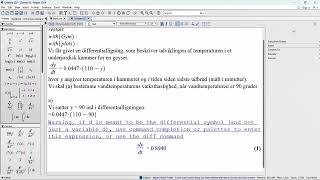Væksthastighed ud fra differentialligning i Maple  eksempel [upl. by Neda]