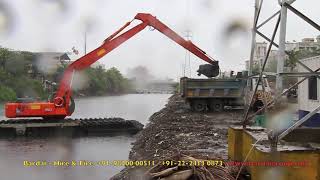 Bardai PLC INDIA Amphibious Excavator UNDER WATER  on hire [upl. by Analise]