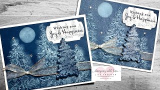 Peaceful Evergreens and Painted Trees Embossing Folder Magic [upl. by Guthry]