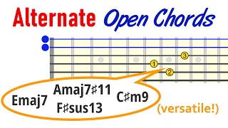 You Wont Find These on Chord Charts  Alternate Open Chords [upl. by Keri]