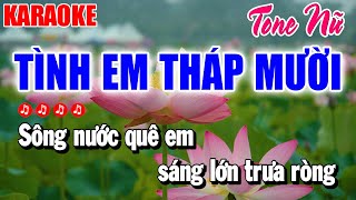 Karaoke Tình Em Tháp Mười Tone Nữ  Nhạc Sống 2024  Karaoke Thanh Duy [upl. by Dominy]