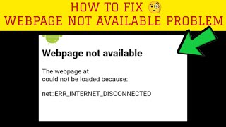 How To Fix quotWebpage not availableAndroidquot Problem Tech Issues Solutions [upl. by Lillis365]