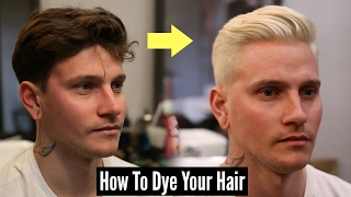 How To Dye Your Hair Platinum Blonde  Mens Hair Tutorial 2023 [upl. by Pas964]