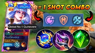 GUINEVERE 1 SHOT COMBO BUILD amp EMBLEM 2024  Guinevere best build 2024 [upl. by Sanchez]