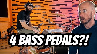 Drummer Reacts To  El Estepario Siberiano BASSDRUM SPEED RECORD  PLAYING 4 PEDALS AT ONCE 400 BPMS [upl. by Ury]