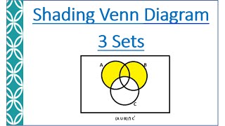 Venn Diagram Shading Regions 3 sets [upl. by Eintirb752]