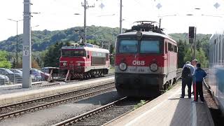 Traction changeover at SpielfeldStraß for train EC151 quotEmonaquot Friday 18th September 2015 [upl. by Notsgnik]