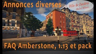 Annonces FAQ 113 et pack Amberstone [upl. by Mac]