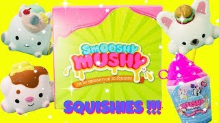 SMOOSHY MUSHY Squishies Unboxing Scented Yummy Munchies Bakies and Sweeties Squishies [upl. by Tullius703]