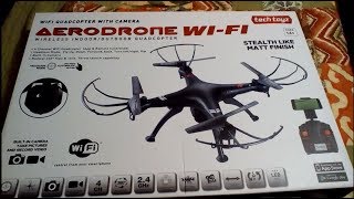 Aerodrone WiFi Drone Syma X5 Clone  BEST STOCK MOUNT  Unboxing review [upl. by Llerrud]