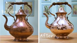 Copper Teapot restoration  satysfying to watch old thing rescue [upl. by Malka814]