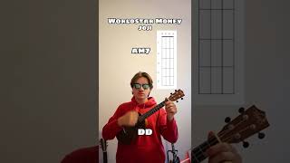 Worldstar Money  Joji Ukulele Tutorial shorts [upl. by Meehsar]