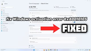 FIIXED Windows activation error 0x80010105 in windows 1011 [upl. by Nnahtur]