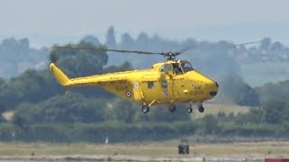 Westland WS553 Whirlwind HAR10 arrival at RNAS Yeovilton Air Day 2018 [upl. by Rosenberger]