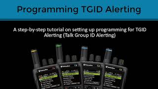 Programming GSeries P25 Voice Pager TGID Alerting [upl. by Annerb892]