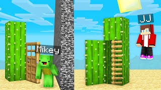 JJ and Mikey Found SECRET CACTUS Base in Minecraft Challenge Maizen Mizen Mazien Parody [upl. by Osei]