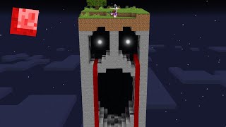 Minecraft But Its One Nightmare Chunk [upl. by Nahsrad228]