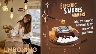 Nostalgia Indoor Electric Smores Maker  Smores Kit With Marshmallow Roasting Sticks  Brown [upl. by Packton800]