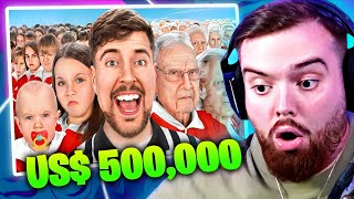 Ibai Reacciona a MrBeast  Gente de 1 a 100 Años Pelea por 500000 Dólares [upl. by Horowitz]