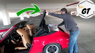 How To Put Convertible Top Down  1989 Porsche 911 Manual Top [upl. by Bowe]