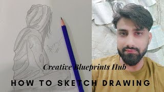 Alon girl pencil sketch tutorial shortvideo viral tranding sketching artworktechnique pencil [upl. by Adnilym558]