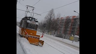 Gothawagen mit Schneepflug in Nordhausen Straßenbahn  Tram [upl. by Aelahc]