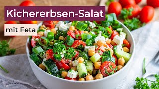 KichererbsenSalat mit Feta  schnell einfach und gesund [upl. by Coryden]