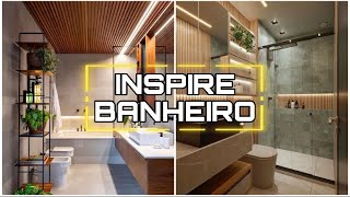 INSPIRAÇÕES DE BANHEIRO  IDEIAS DE BANHEIROS DECORADOS COM REVESTIMENTOS LINDOS [upl. by Catarina]