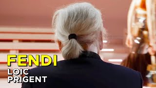 KARL LAGERFELD RELIVE HIS EMOTIONAL LAST FENDI SHOW WITH ALL THE SUPERMODELS by Loic Prigent [upl. by Erreid]