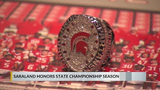 Saraland High School football receives state championship rings [upl. by Nabala]