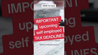 Important 2024 self employed Business tax dates shorts llc businesstaxes soleproprietor [upl. by Debarath]