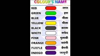 Colours nameenglish youtuber motivation englishlearn [upl. by Luapsemaj]